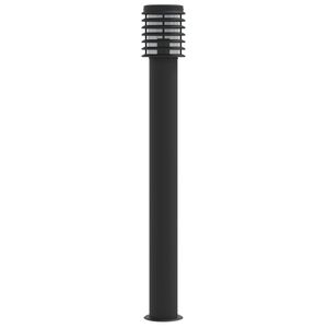 vidaXL āra zemes lampa, melnas, 110 cm, nerūsējo&scaron;s tērauds