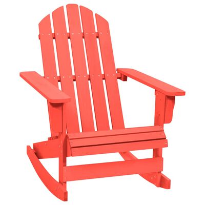 vidaXL dārza šūpuļkrēsls, egles masīvkoks, sarkans