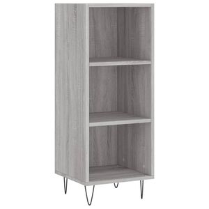 vidaXL plaukts, pelēka ozola krāsa, 34,5x32,5x90 cm, inženierijas koks