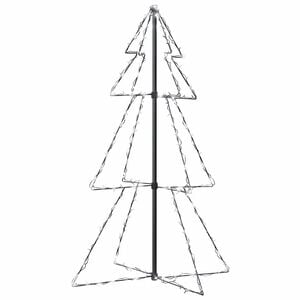 vidaXL Ziemassvētku egle, 160 LED, telpām un āra teritorijai, 78x120cm