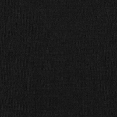 vidaXL gultas galvgalis ar LED, 203x16x78/88 cm, melns audums