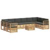 vidaXL Āra dīvānu komplekts 8 pcs Balta un Antracīta 59 x 59 x 37 cm