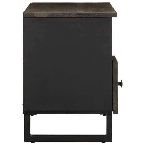 vidaXL TV skapītis, 100x33x46 cm, melns, mango masīvkoks