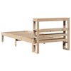 vidaXL gultas rāmis ar galvgali, 100x200 cm, priedes masīvkoks