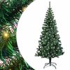 vidaXL Mākslīgais LED Ziemassvētku eglīte Zaļa 120 cm PVC un metāls