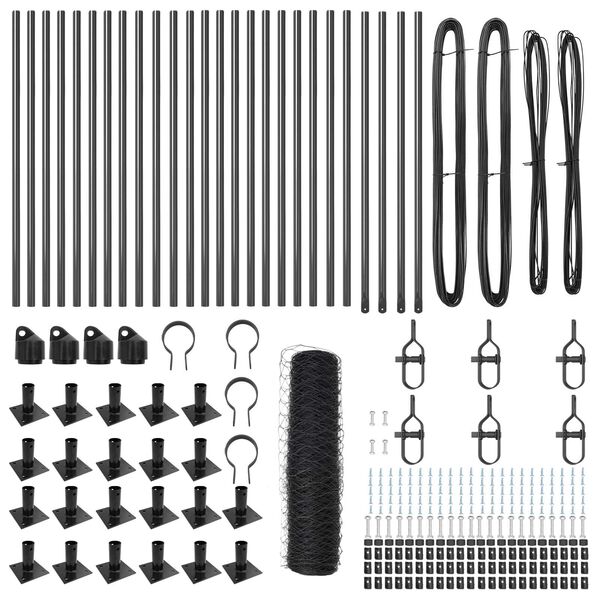 vidaXL Žoga āķis Pelēka 50 x 0,8 m (50 mm siets) Tērauds un PVC