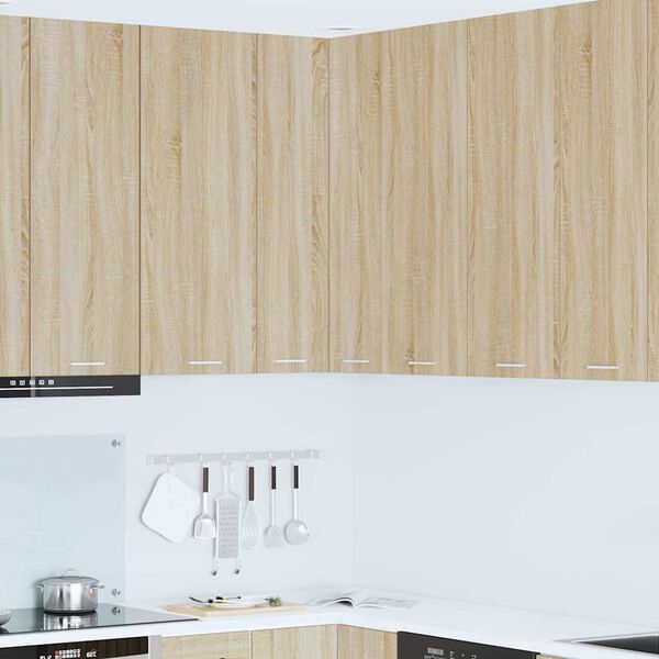 vidaXL Piekarams skapītis Sonoma ozols un balts 57 x 57 x 100 cm