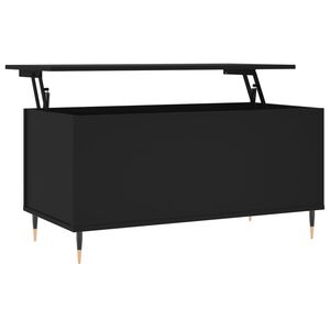 vidaXL kafijas galdiņ&scaron;, melns, 90x44,5x45 cm, inženierijas koks