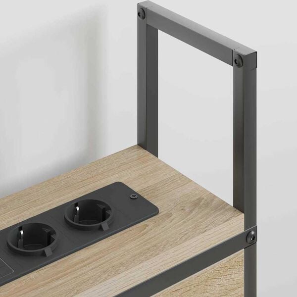 vidaXL Uzglabā&scaron;anas galvas balsts ar uzlādes staciju Sonomas ozola