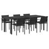 vidaXL Āra mēbeļu komplekts 7 pcs Melns un Anthracite Tekstilēna
