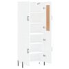 vidaXL augstais skapis, balts, 69,5x34x180 cm, inženierijas koks
