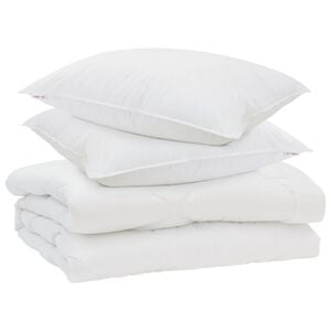 vidaXL Sega ar spilvenu 3 pcs Balts Mikro&scaron;ķiedra