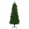 vidaXL mākslīgā Ziemassvētku egle, dabīga izskata skujas, 240 cm, zaļa