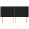 vidaXL galvgalis ar malām, melns samts, 163x16x118/128 cm