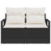 vidaXL Dārza dīvāns ar spilvenu 120 x 62 x 69 cm poliratāns