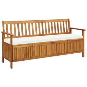 vidaXL uzglabā&scaron;anas sols ar matraci, 170 cm, akācijas masīvkoks