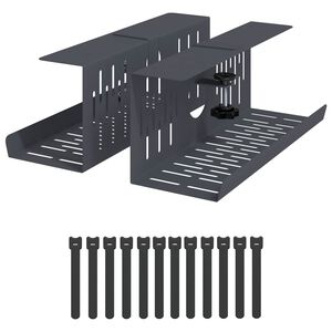 vidaXL Galda kabeļu organizators 2 gab. Antracīta 35 x 12 x 13 cm