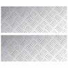 vidaXL Trepju paklājs Taisnstūra 2 pcs Sudraba 50 x 20 cm Alumīnijs