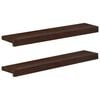 vidaXL Logu palodzes 2 gab. Tum&scaron;i brūna 70 x 15 x 2 cm