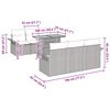 vidaXL Dārza dīvānu komplekts 7 pcs Bē&scaron;a Poliūtu rotangpalma