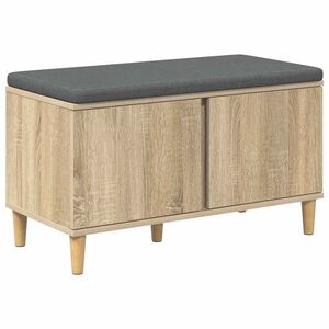 vidaXL Zāles sols ar spilvenu ar durvīm Sonoma ozols 80 x 38 x 46 cm