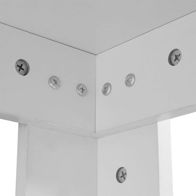vidaXL balts virtuves galds, 140x80x75 cm