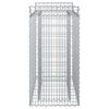vidaXL Gabions pacelta gulta Sudraba 50 x 100 x 100 cm Cinkots tērauds