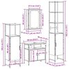vidaXL Vannas istabas mēbeļu komplekts ar plauktu 4 pcs Vecs koks