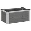 vidaXL Augstā puķu kaste Pelēka 50 x 30 x 22 cm WPC un alumīnijs