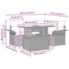 vidaXL Dārza dīvānu komplekts ar spilvenu 5 pcs Bē&scaron;a Polirāts