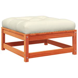 vidaXL dārza soliņ&scaron; ar matraci, vaska brūnas priedes masīvkoks