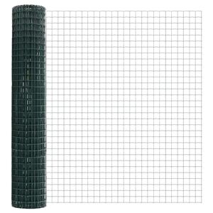 vidaXL Eiropas žogs ar stabu 10 x 1,5 m PVC pārklāts tērauds Zaļa