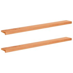 vidaXL Logu palodzes 2 gab. Lakas 160 x 20 x 2 cm Cietais gobu koks