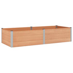 vidaXL Augstā puķu kaste Brūna 250 x 100 x 54 cm WPC un alumīnijs