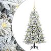 vidaXL Mākslīgā Saliekamā Ziemassvētku Egle Balts 120 cm PE un PVC