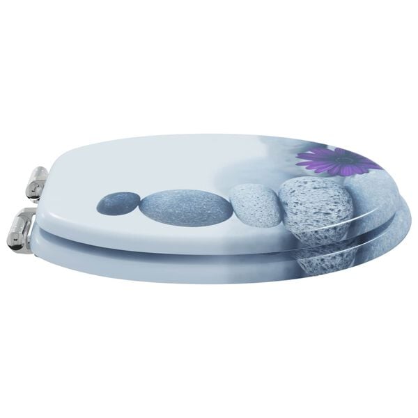 vidaXL Tualetes sēdeklis 2 pcs Pelēka 44 x 38 cm MDF plāksne