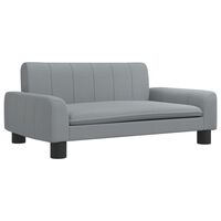 vidaXL bērnu dīvāns, gaiši pelēks, 70x45x30 cm, audums