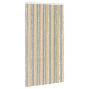 vidaXL Kukaiņu aizkars no &scaron;enila Pelēks un bē&scaron;s 118 x 220 cm 100% PP