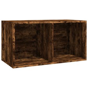 vidaXL vinila pla&scaron;u uzglabā&scaron;anas kaste, 71x34x36 cm, inženierijas koks
