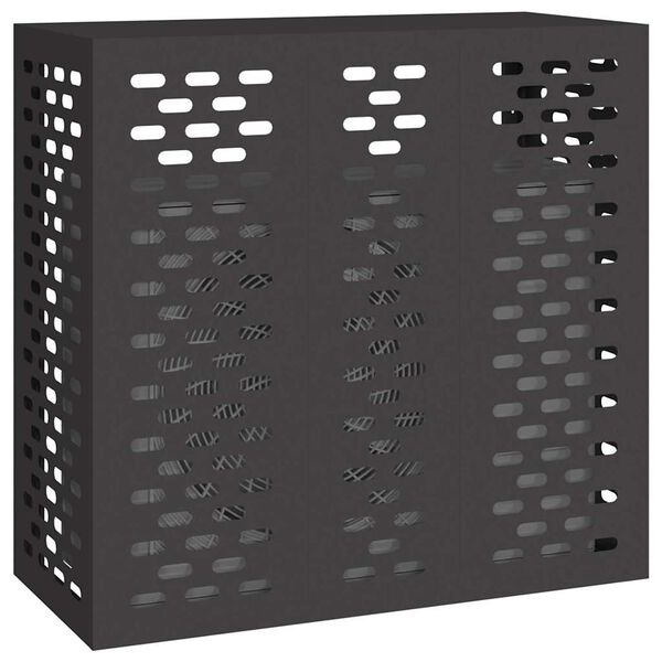 vidaXL Gaisa kondicioniera pārsegs Melna 110 x 50 x 105 cm Tērauds