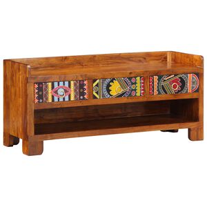 vidaXL Apavu panka Medus brūns 100 x 35 x 45 cm Solidā akācija