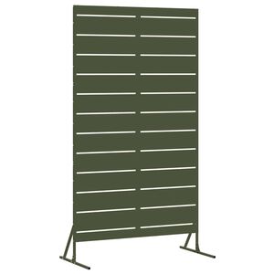 vidaXL Privātuma ekrāns 100 x 50 x 180 cm Tērauds Olīvu zaļ&scaron;