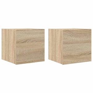 vidaXL sienas TV skapī&scaron;i, 2 gab., ozolkoka, 30,5x30x30 cm