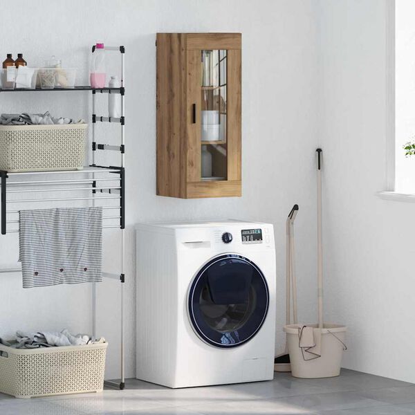 vidaXL Sienas skapis Artisānā ozols 34,5 x 34 x 90 cm