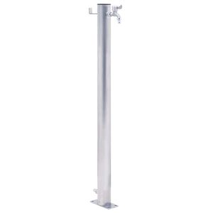 vidaXL dārza ūdens kolonna, 40 cm, nerūsējo&scaron;s tērauds, apaļa