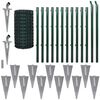 vidaXL Euro stiepļu žogs, tērauds, 25x1,7 m, zaļ&scaron;