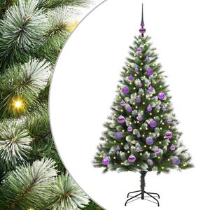 vidaXL Mākslīgais eņģu Ziemassvētku koks ar pūkainu sniegu 150 cm