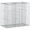 vidaXL Gabions pacelta gulta 90 x 50 x 80 cm Cinkota tērauda Sudraba