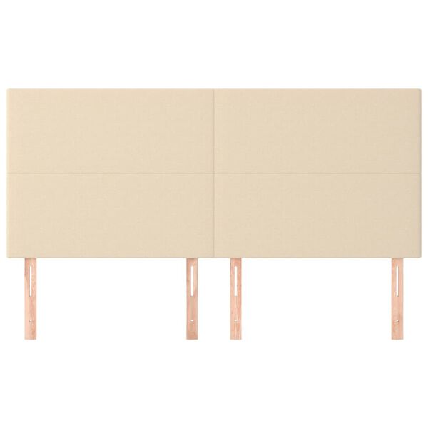 vidaXL galvgalis, krēmkrāsas, 180x5x118/128 cm, audums