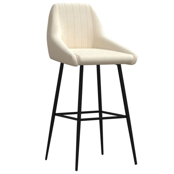 vidaXL bāra krēsls, krēmkrāsas samts